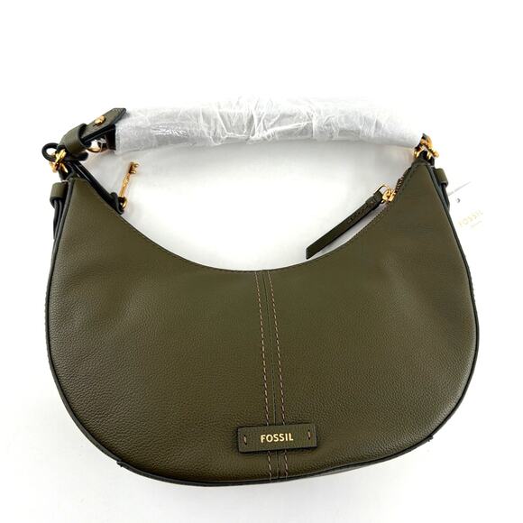 Fossil Women's Loden Green Shae Hobo Bag Size Small - Picture 6 of 12